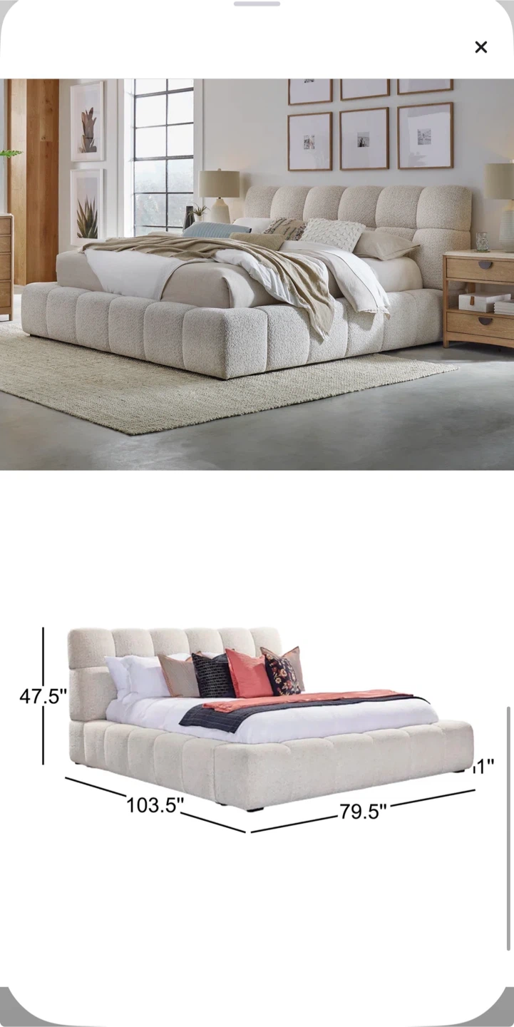 Modern Upholstered Platform Bed Frame - photo 3