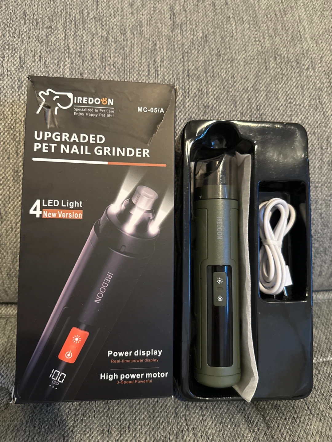 Pet Nail Grinder with LED Light