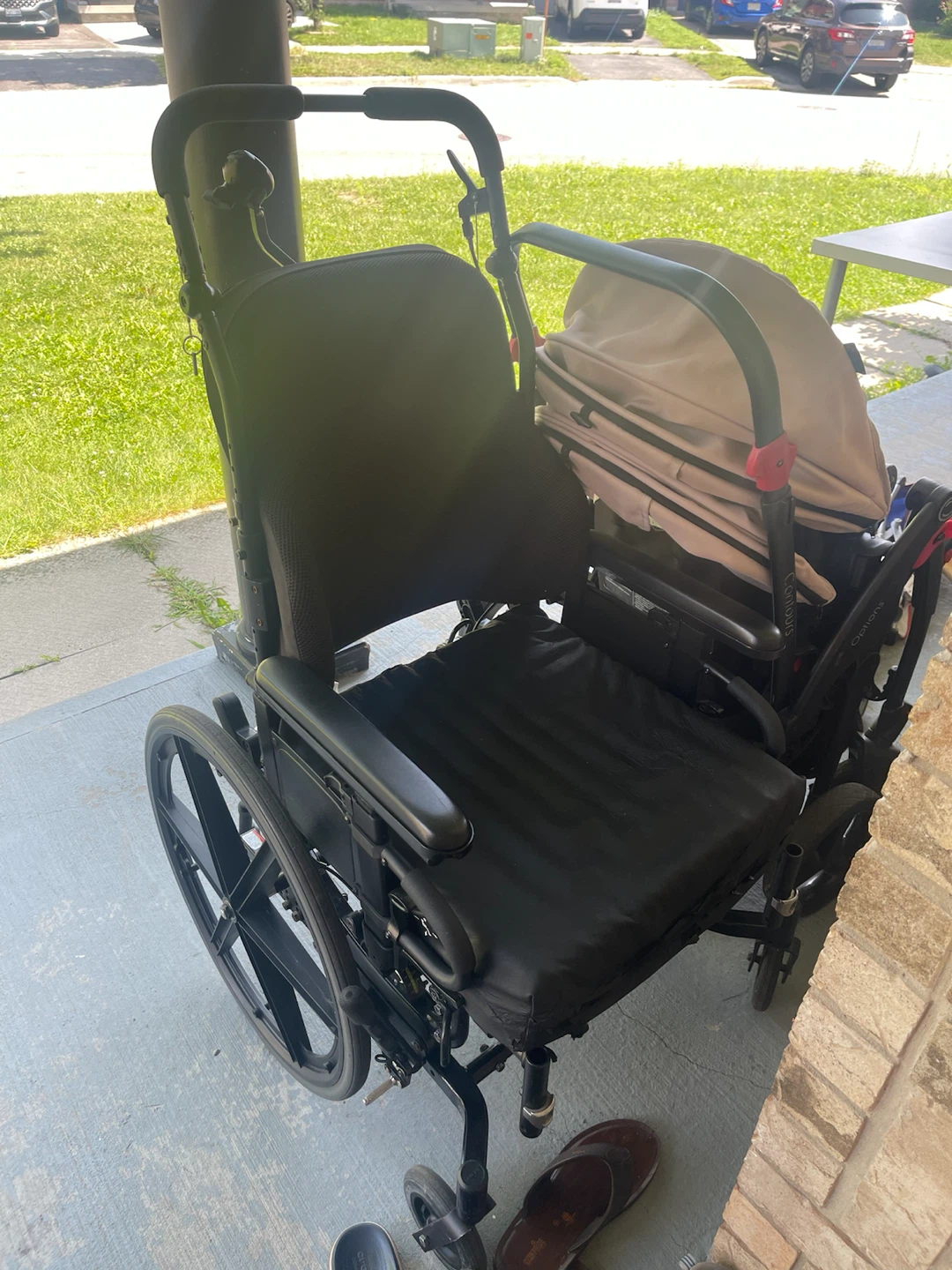 Quickie manual wheelchair without footrest