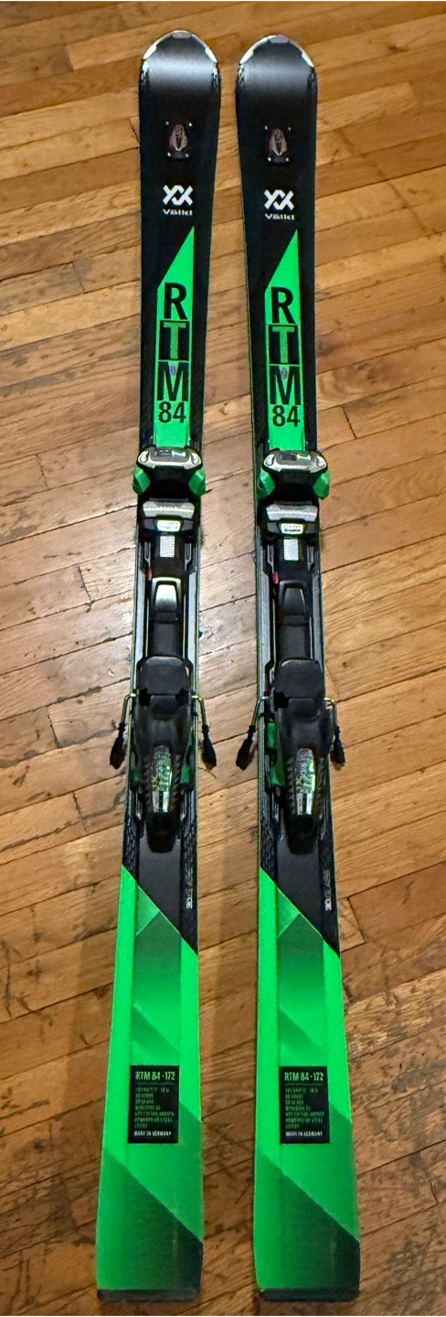 PERFECT Volkl RTM 84 Skis (172cm) + Adjustable Marker Bindings - photo 3