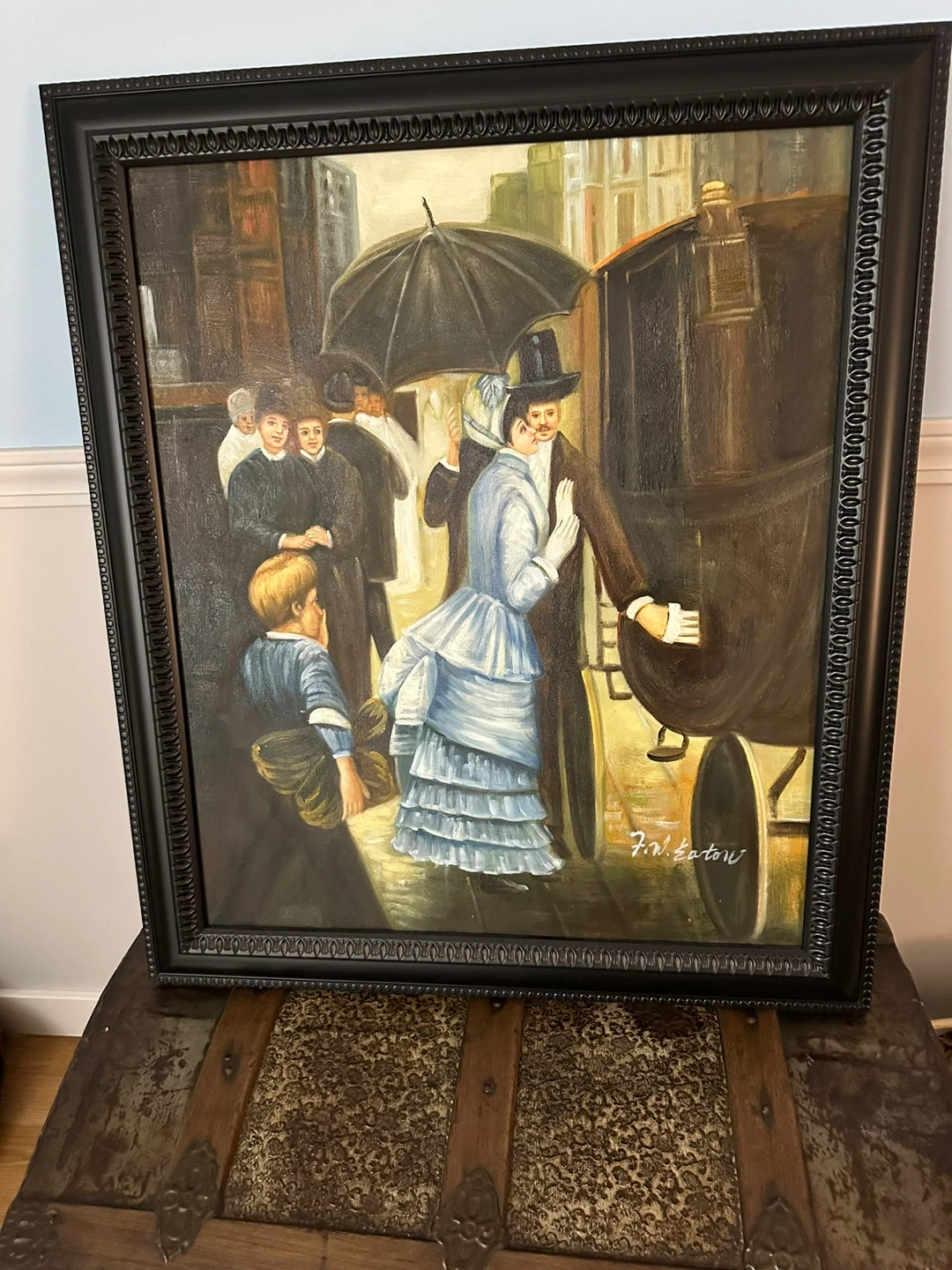 Framed Oil Painting by F.W. Eaton
