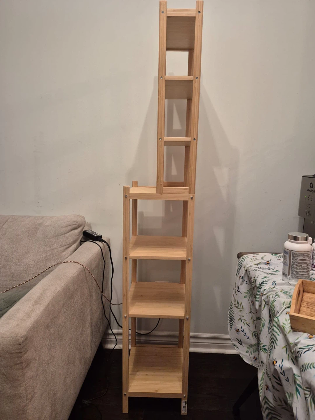 Bamboo 5-Shelf Ladder Bookshelf - photo 2