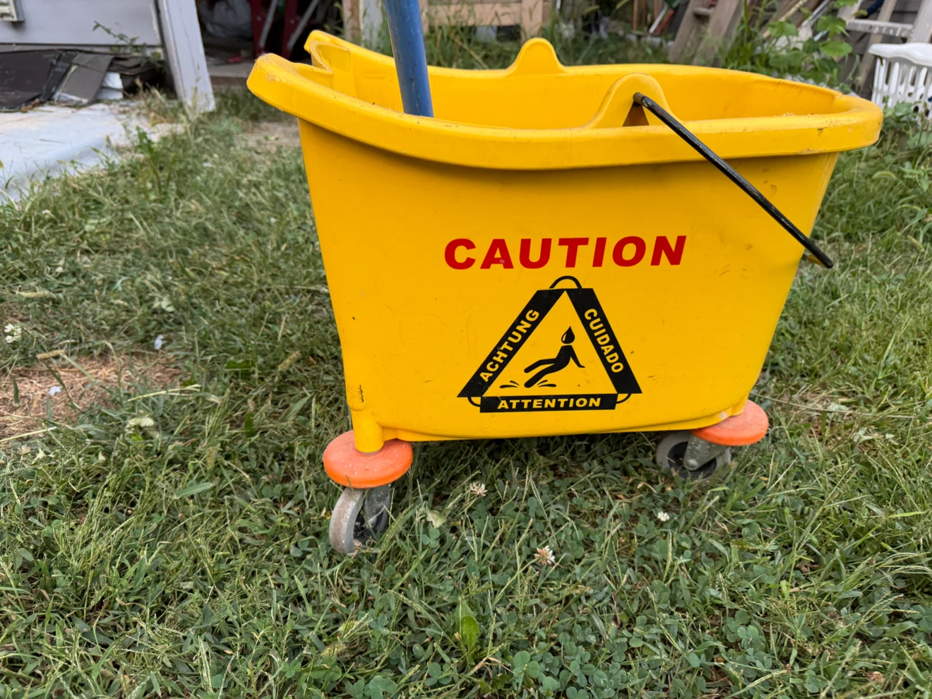 Yellow Mop Bucket with Wheels - photo 4