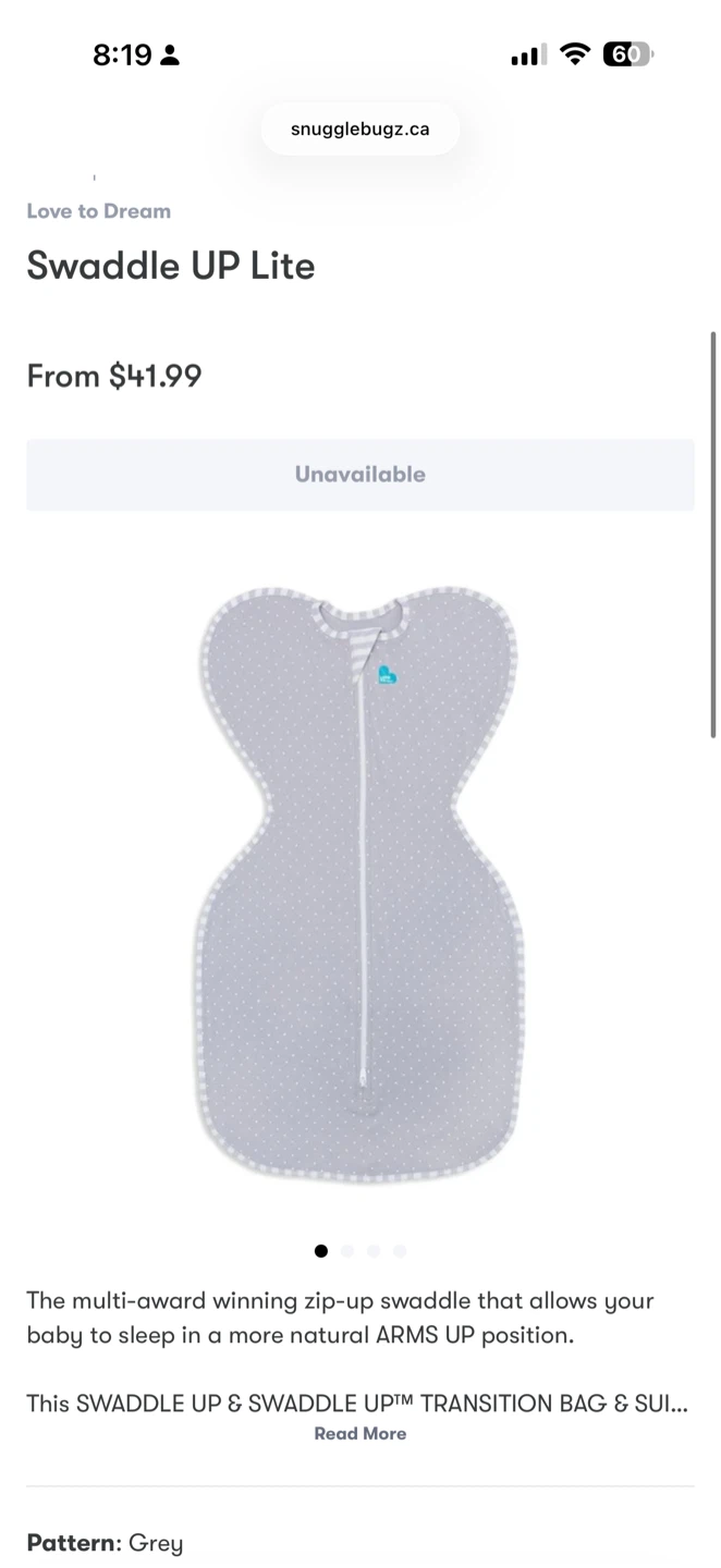Love to Dream Swaddle UP Lite set