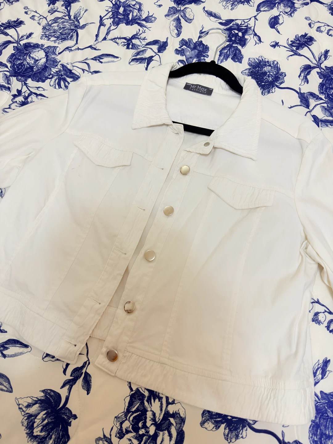 Mr Max Fashions White Cropped Jacket - photo 3