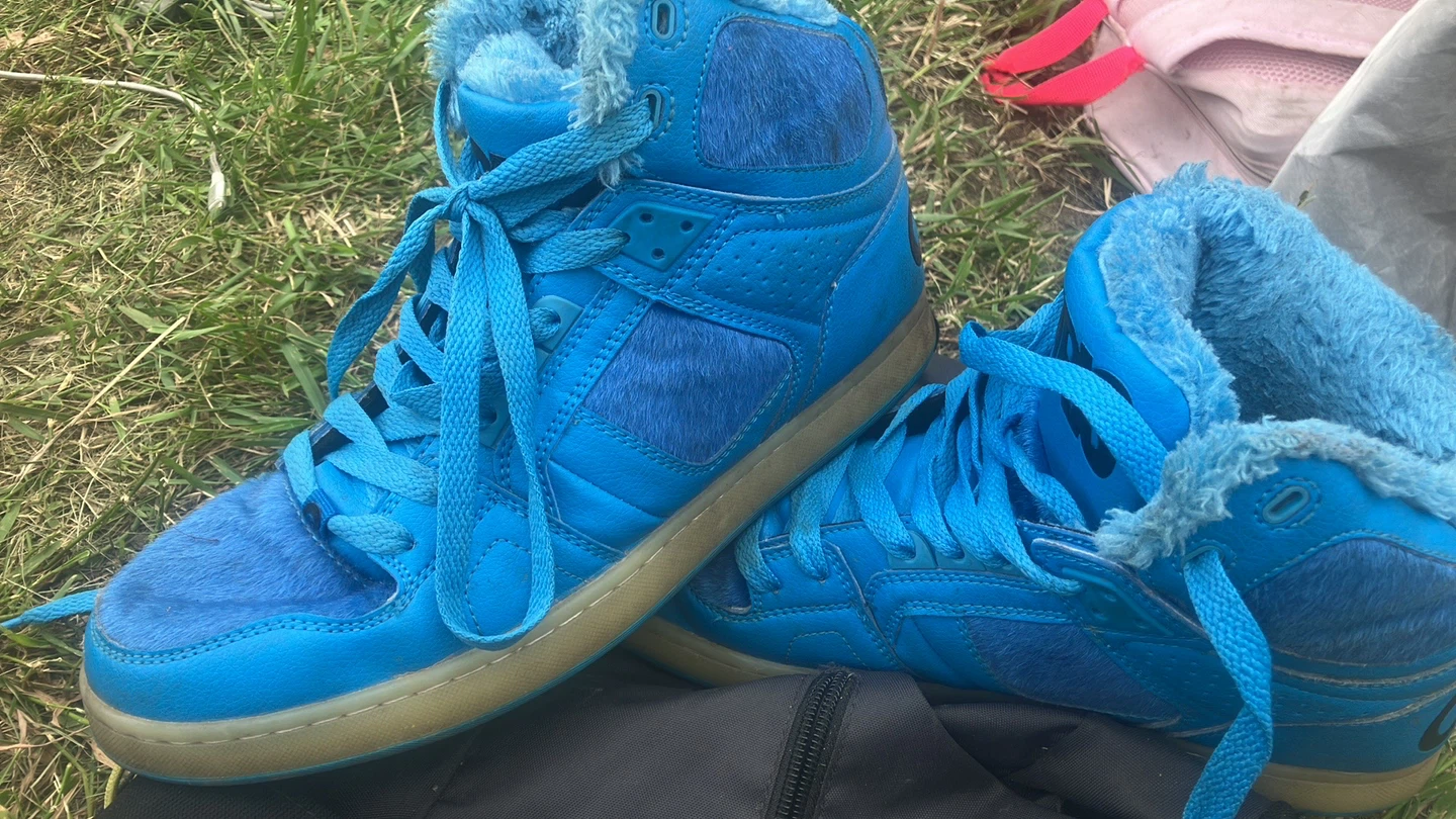 Osiris Blue Furry High-Top Skate Shoes - photo 2