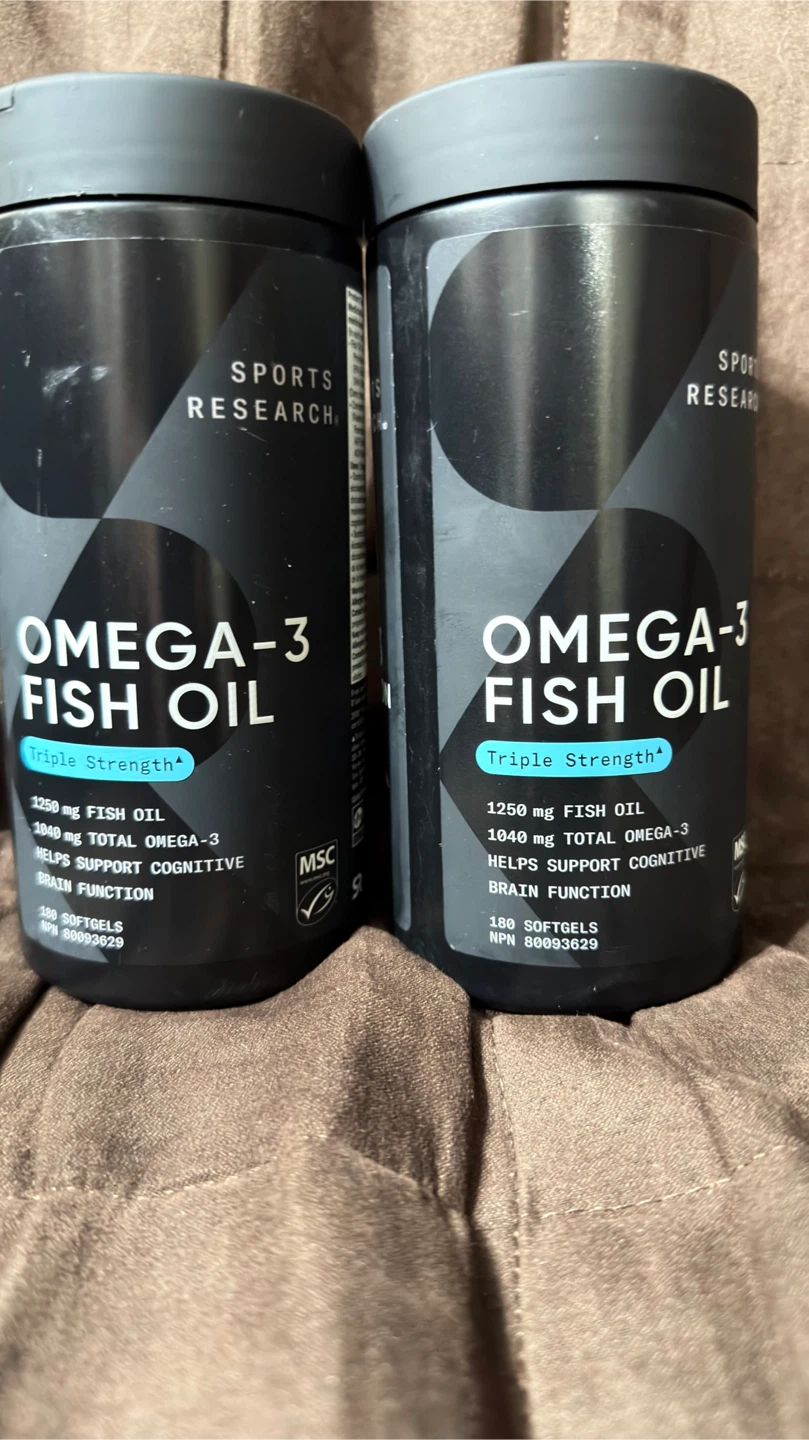 Sports Research Omega-3 Fish Oil Triple Strength 180 Softgels