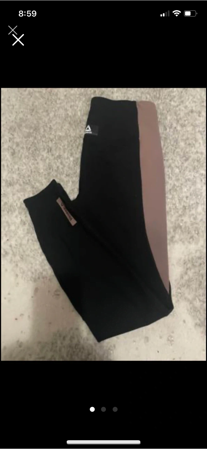 Reebok Black & Taupe Leggings