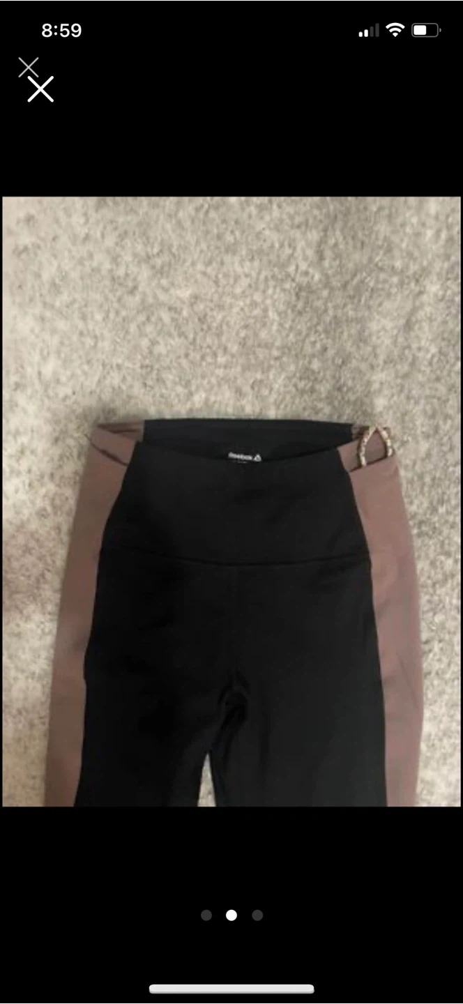 Reebok Black & Taupe Leggings - photo 2