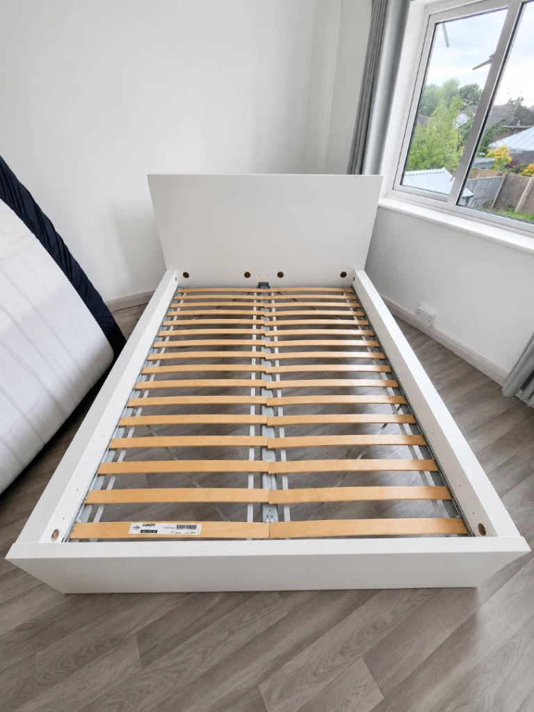 IKEA Full size bed frame in white MALM