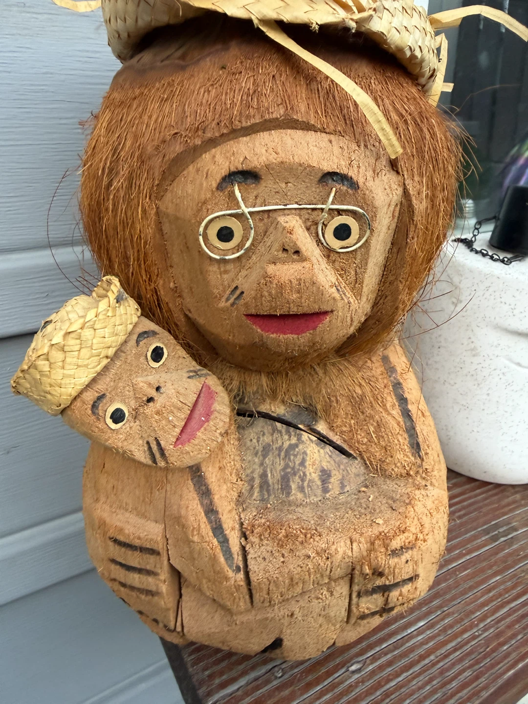 Handmade Coconut Figurine with Baby - photo 3