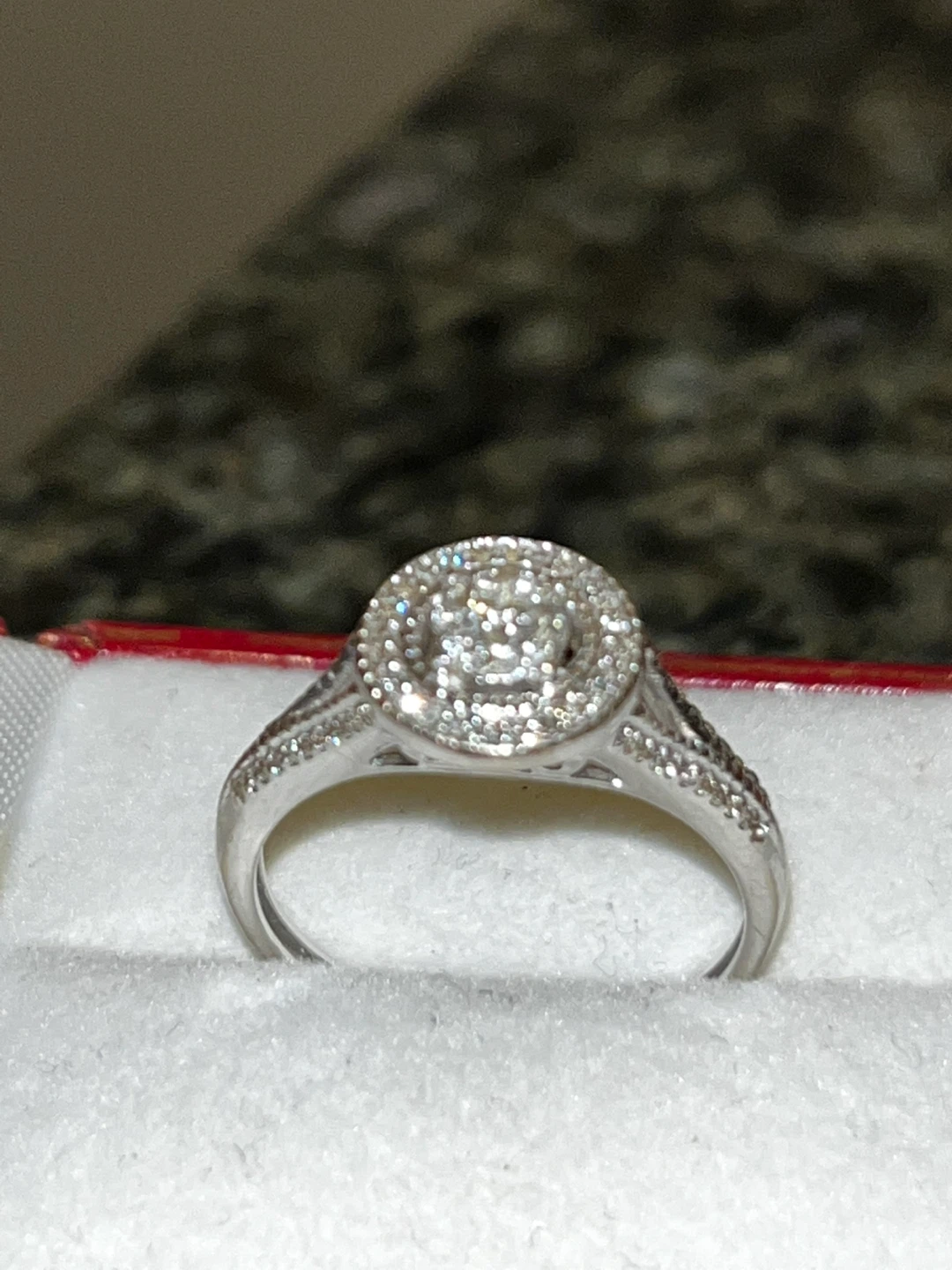 Diamond Halo Engagement Ring - photo 2