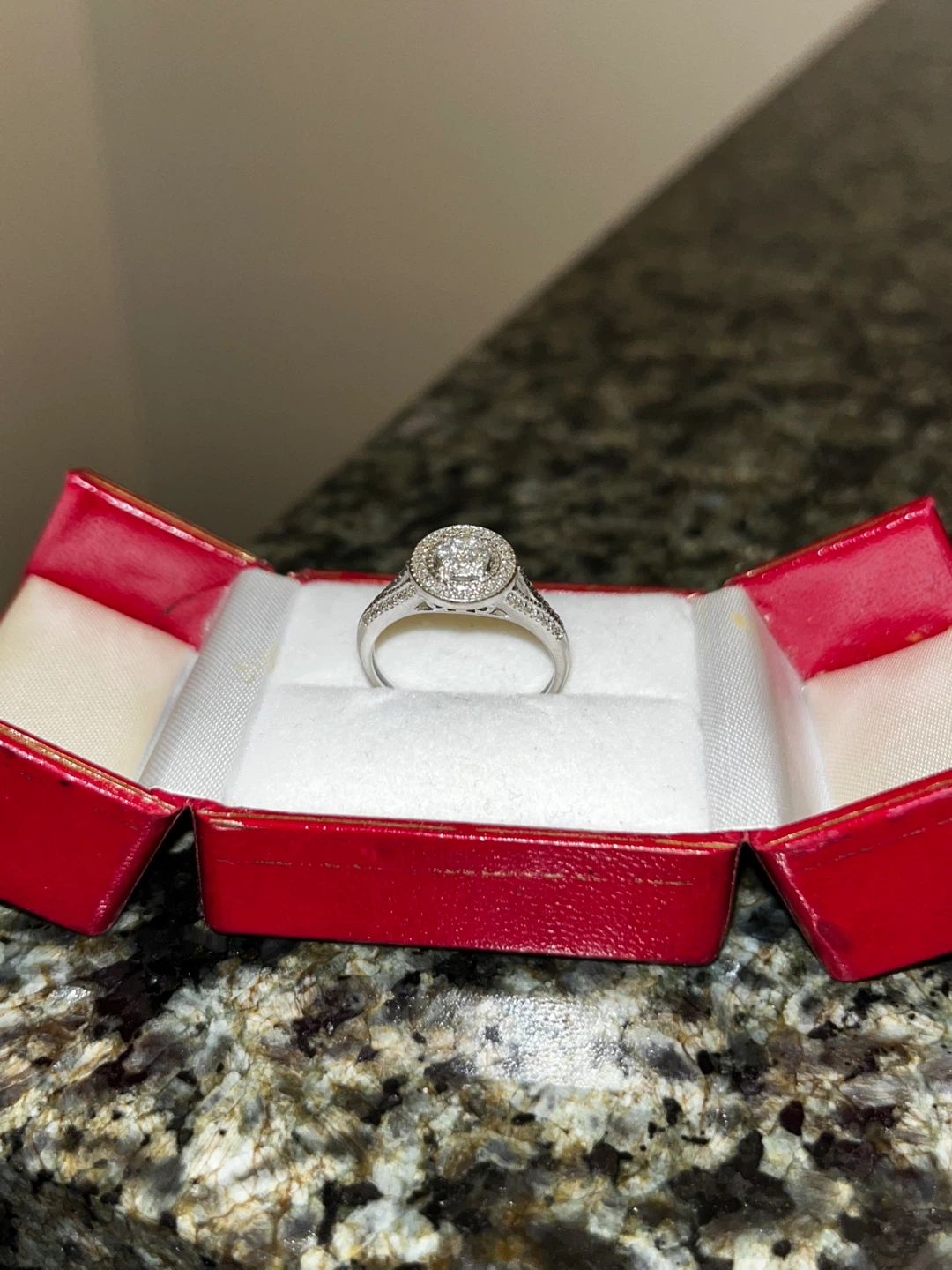 Diamond Halo Engagement Ring - photo 5