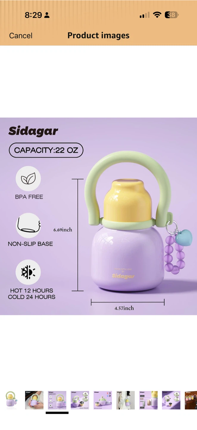 Sidagar 22 oz Insulated Water Bottle - photo 3