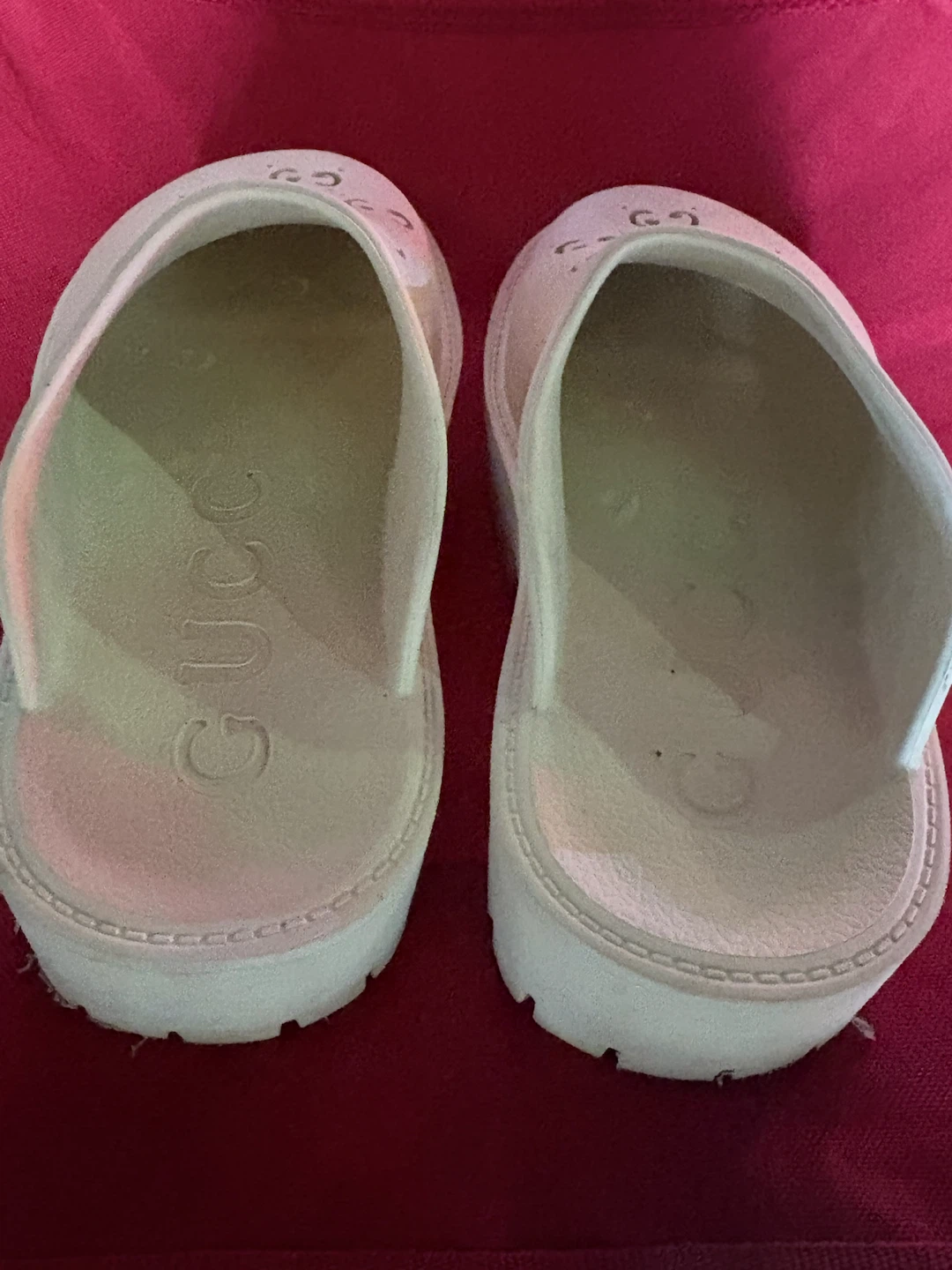 Gucci White GG Slides - photo 2