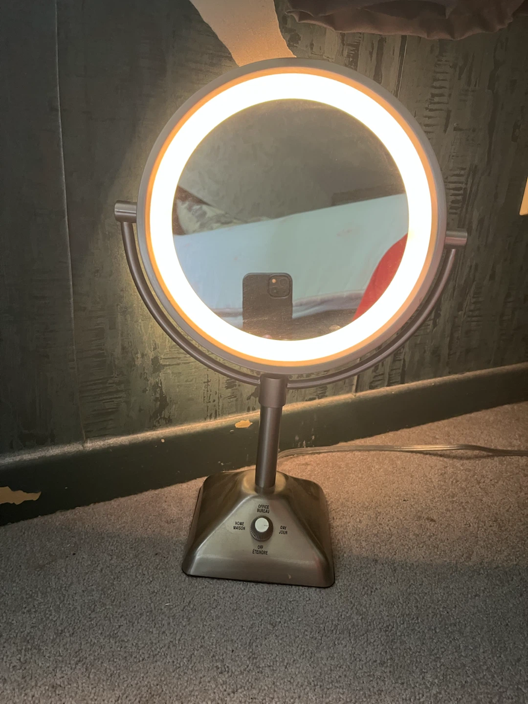 Lighted Makeup Mirror with Brushed Nickel Finish - photo 4