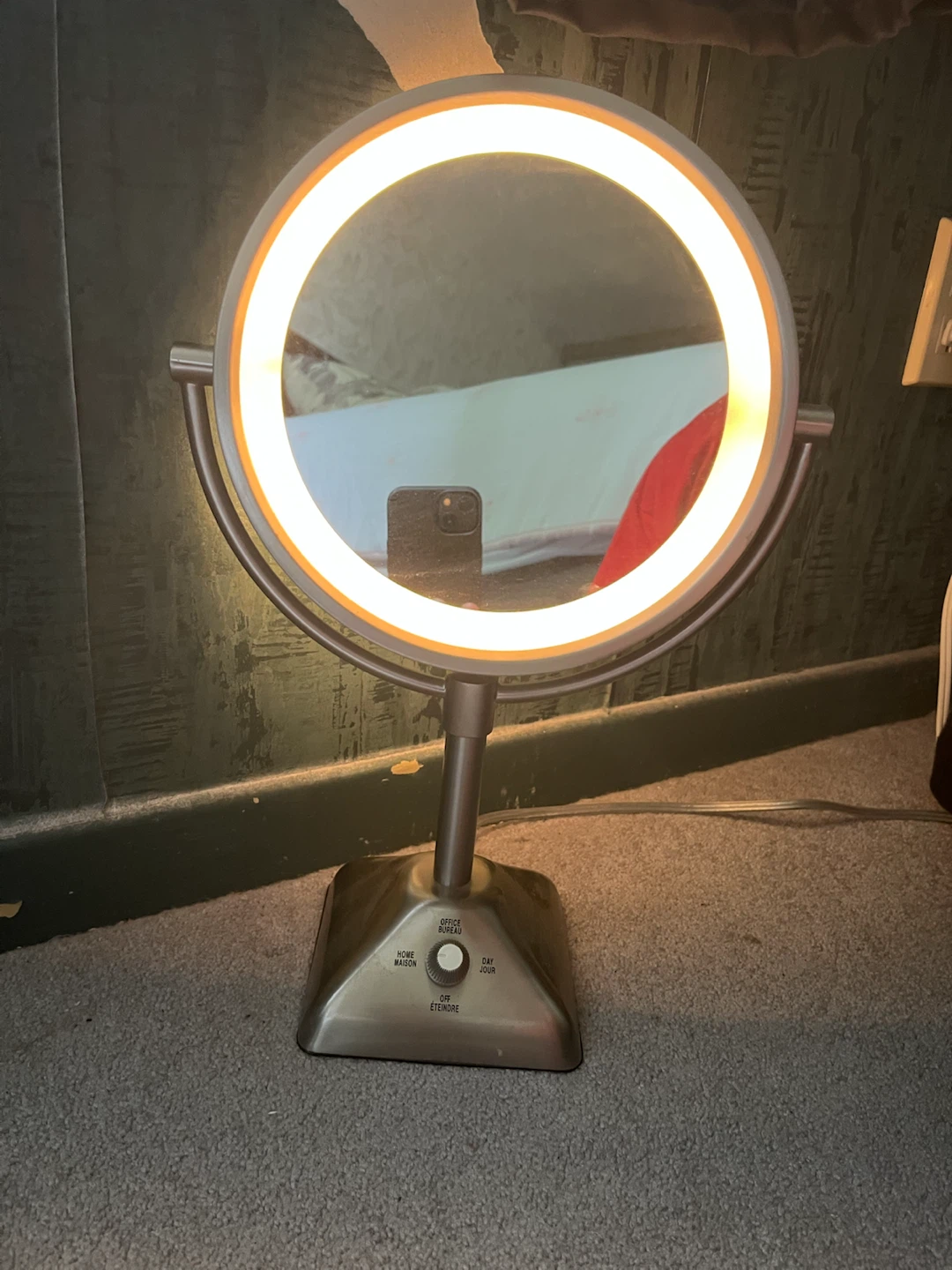 Lighted Makeup Mirror with Brushed Nickel Finish - photo 5