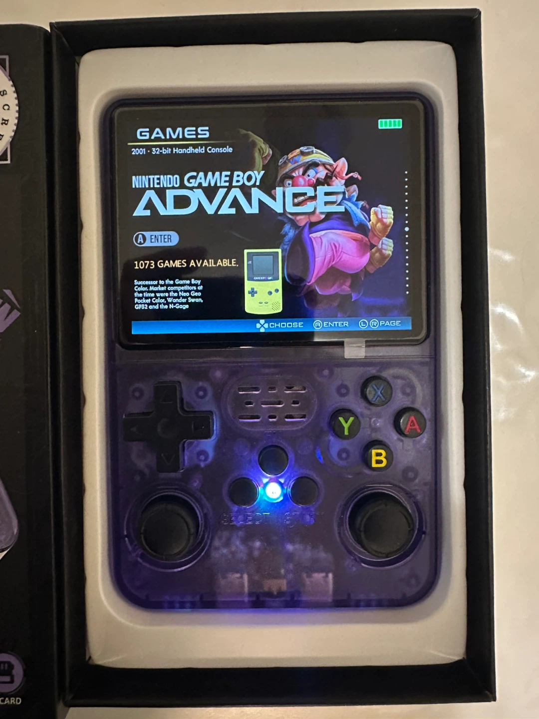 R36SX Game Player - Purple Transparent Handheld Console - photo 2