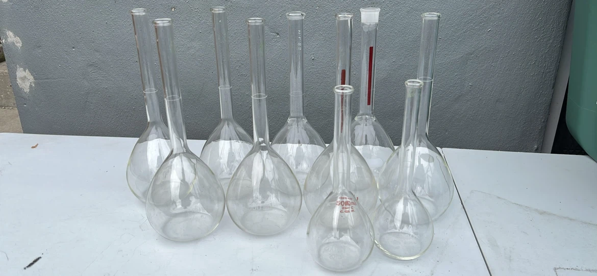 Vintage Pyrex Glass Flasks