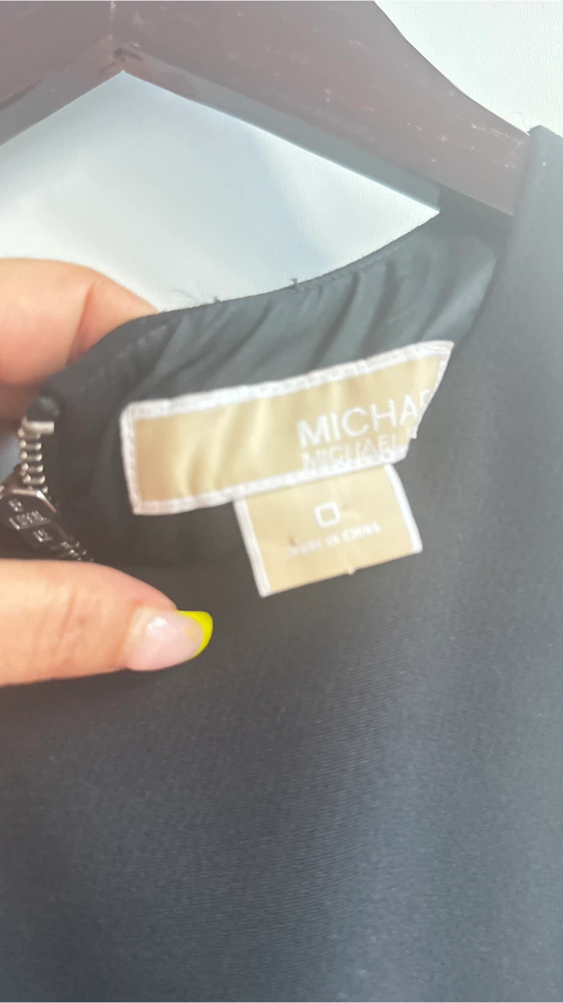 MICHAEL Michael Kors Black Sheath Dress with Belt Size 0 - photo 2