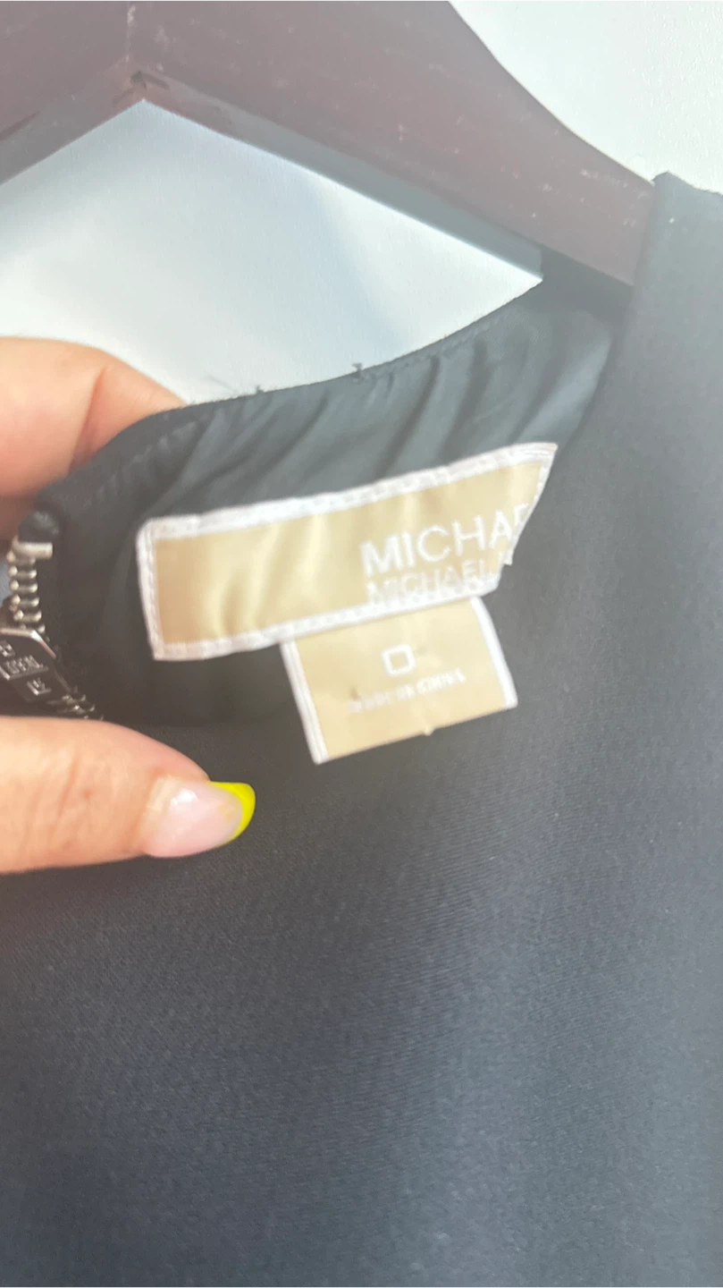 MICHAEL Michael Kors Black Sheath Dress with Belt Size 0 - photo 3
