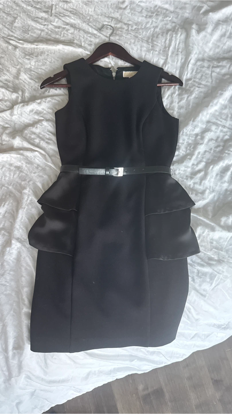 MICHAEL Michael Kors Black Sheath Dress with Belt Size 0 - photo 5