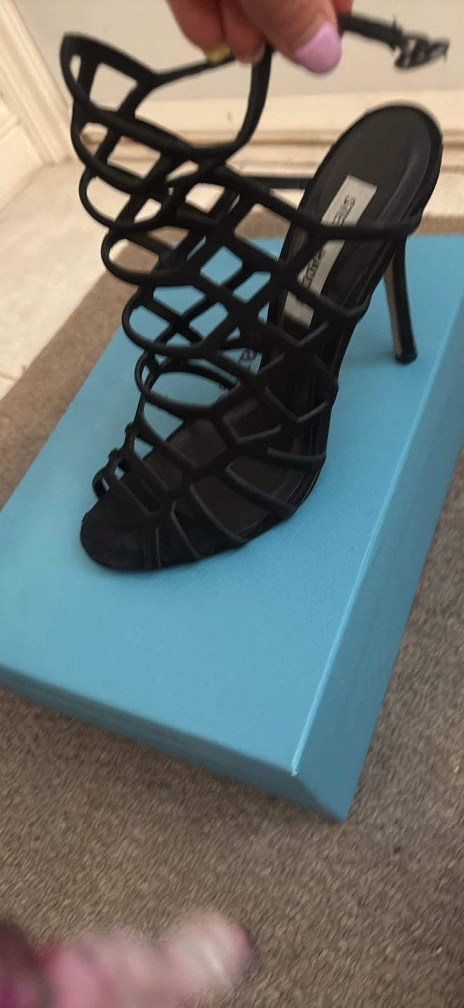 Steve Madden Black Cage Heels