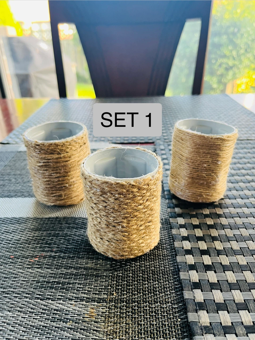 NEW handcrafted flower plant container / pot decor - photo 3