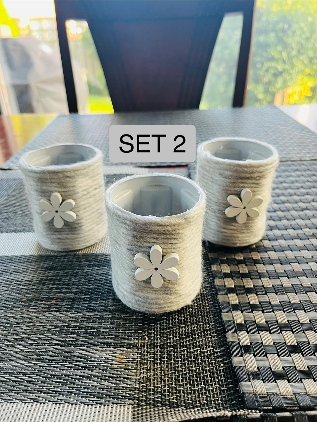 NEW handcrafted flower plant container / pot decor - photo 4