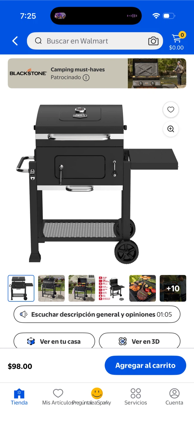 Charcoal Grill with Smoker Box