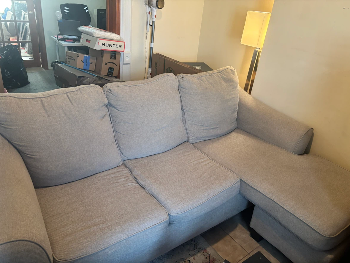 MOVING SALE! Light Gray Sectional Sofa