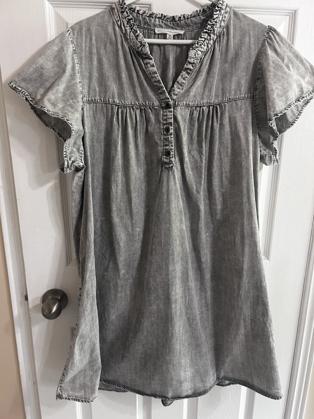 Jane + Delancy Grey Washed Dress - Size 2X