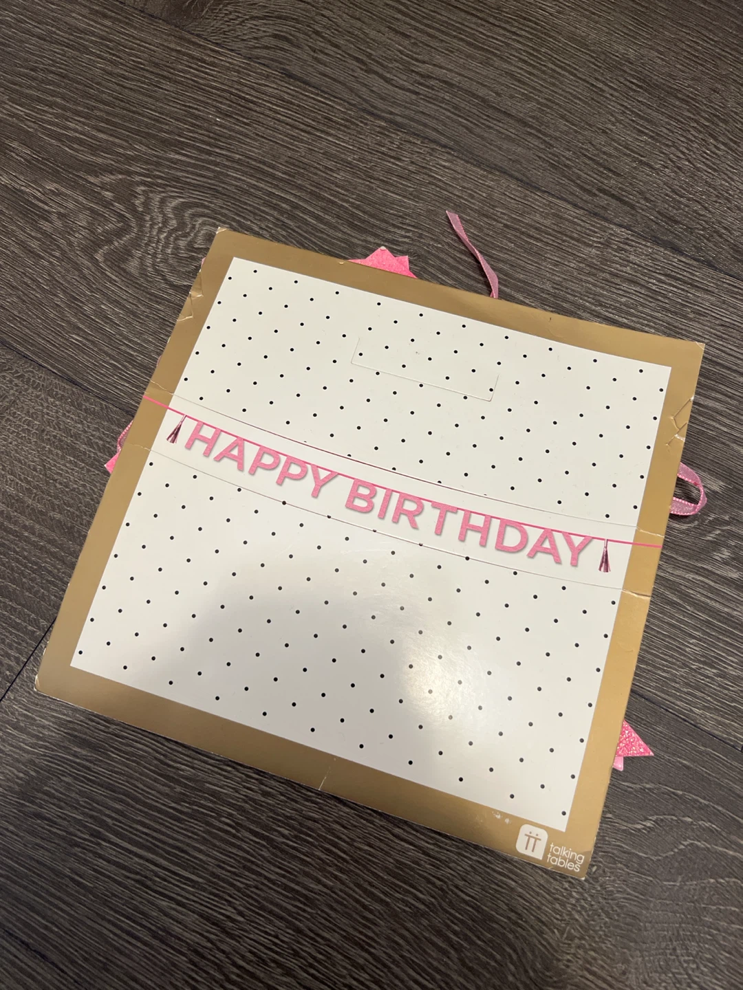 Pink Glitter Happy Birthday Banner