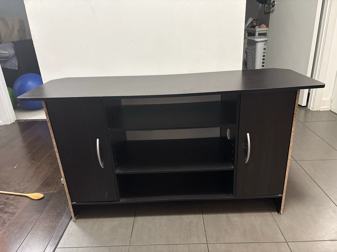 Black storage cabinet