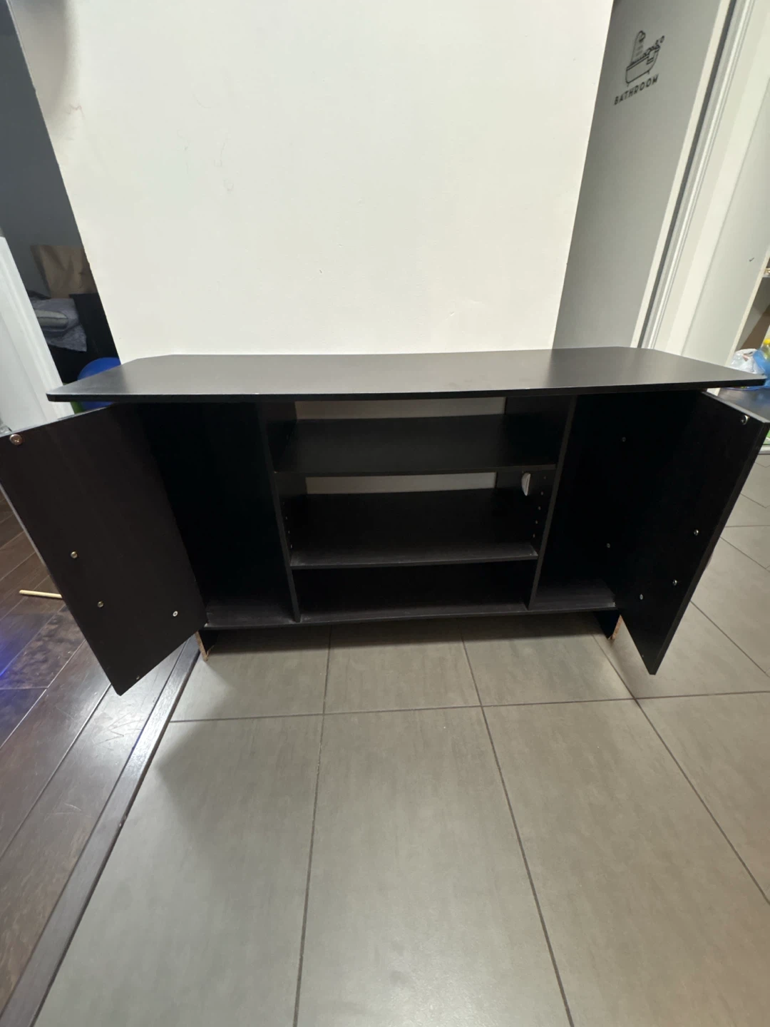 Black storage cabinet - photo 3