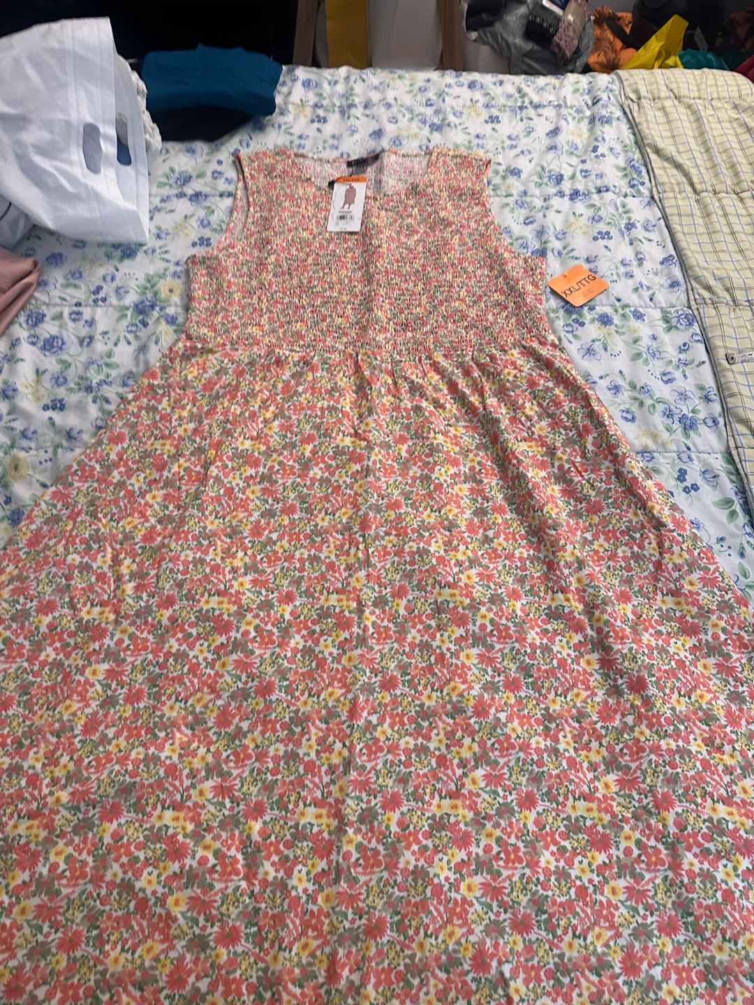 BN Nautica Jeans Floral Smocked Dress XXL