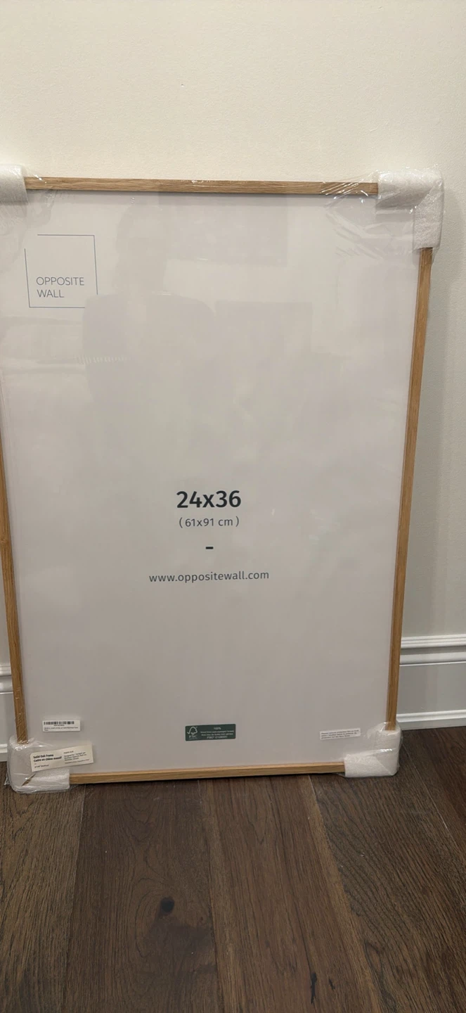 Opposite Wall 24x36 Solid Oak Frame