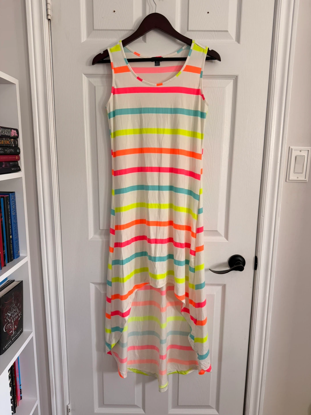 Fun, Summer Neon Striped Hi-Lo Dress Size M - photo 2