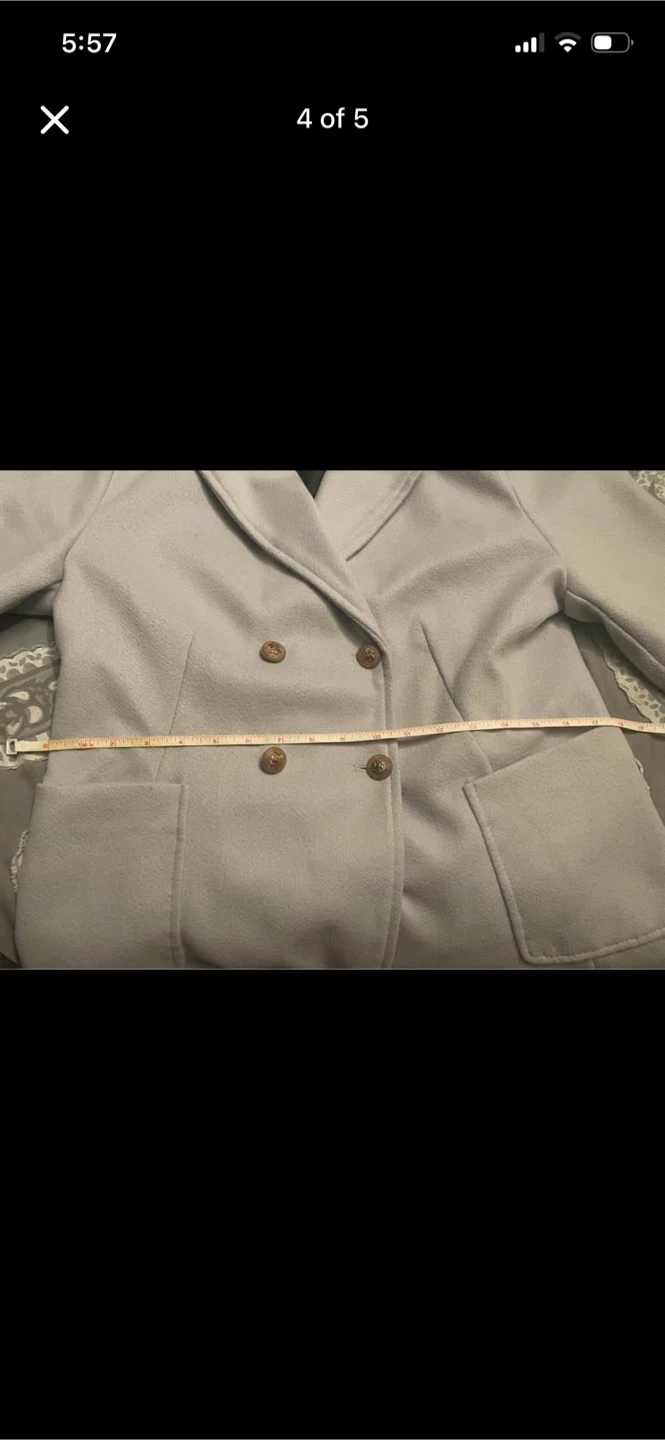 Coat in beautiful light grey colour, size M - photo 4