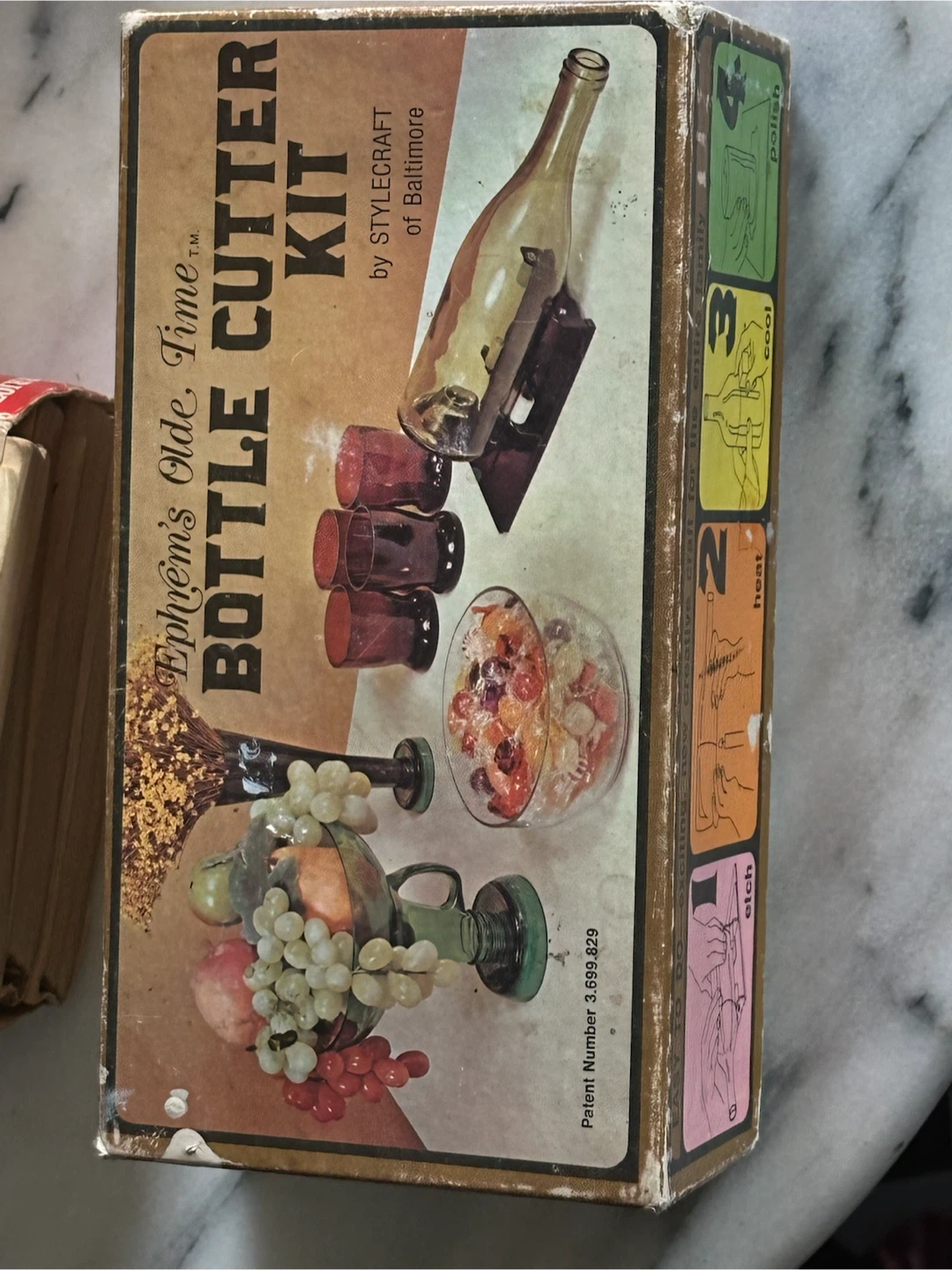 Vintage 1970s Ephrems Olde Time Glass Bottle Cutter Kit Boxed