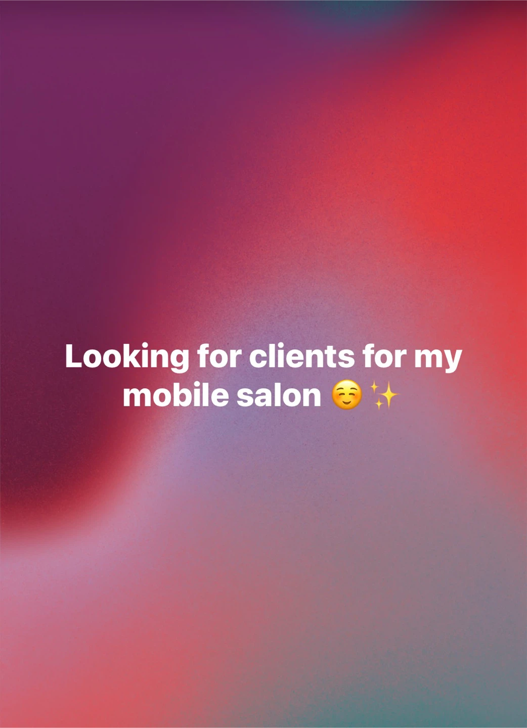 Mobile Salon Services Available!