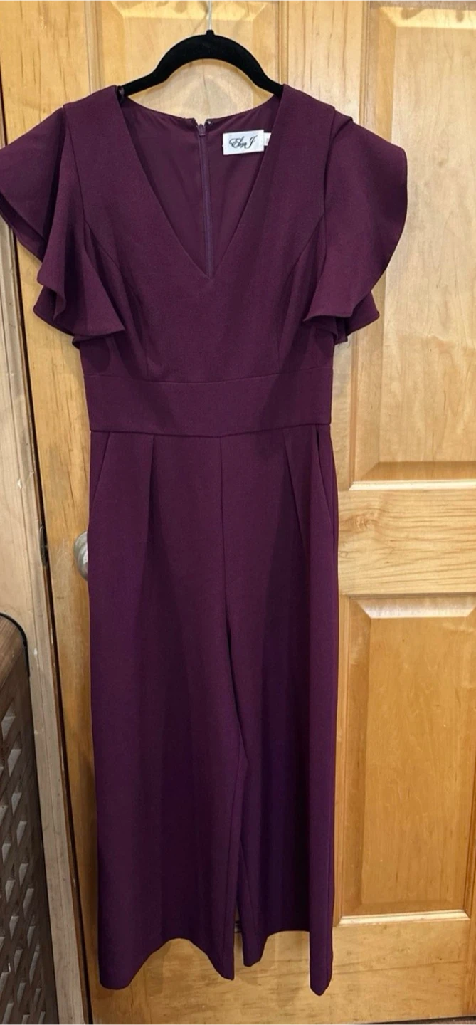 Eliza J Ruffle Sleeve Jumpsuit Size 2 - photo 2