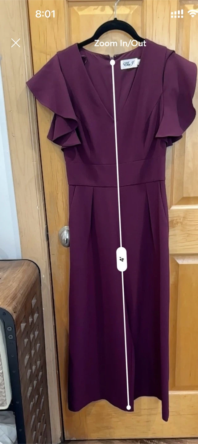 Eliza J Ruffle Sleeve Jumpsuit Size 2 - photo 5