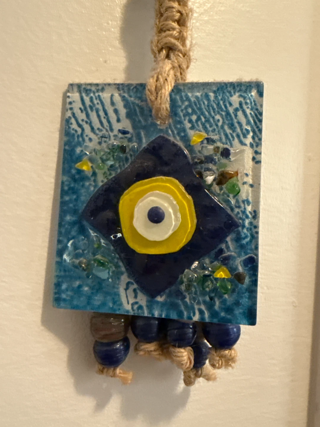 Hanging Macrame Evil Eye Charm - photo 3