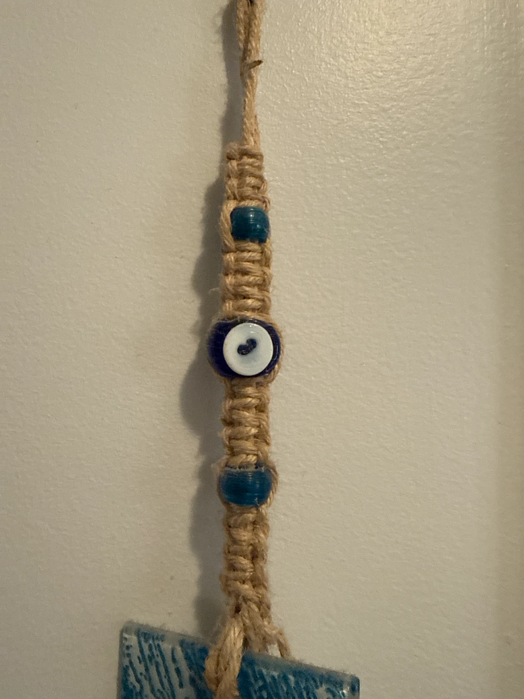Hanging Macrame Evil Eye Charm - photo 4