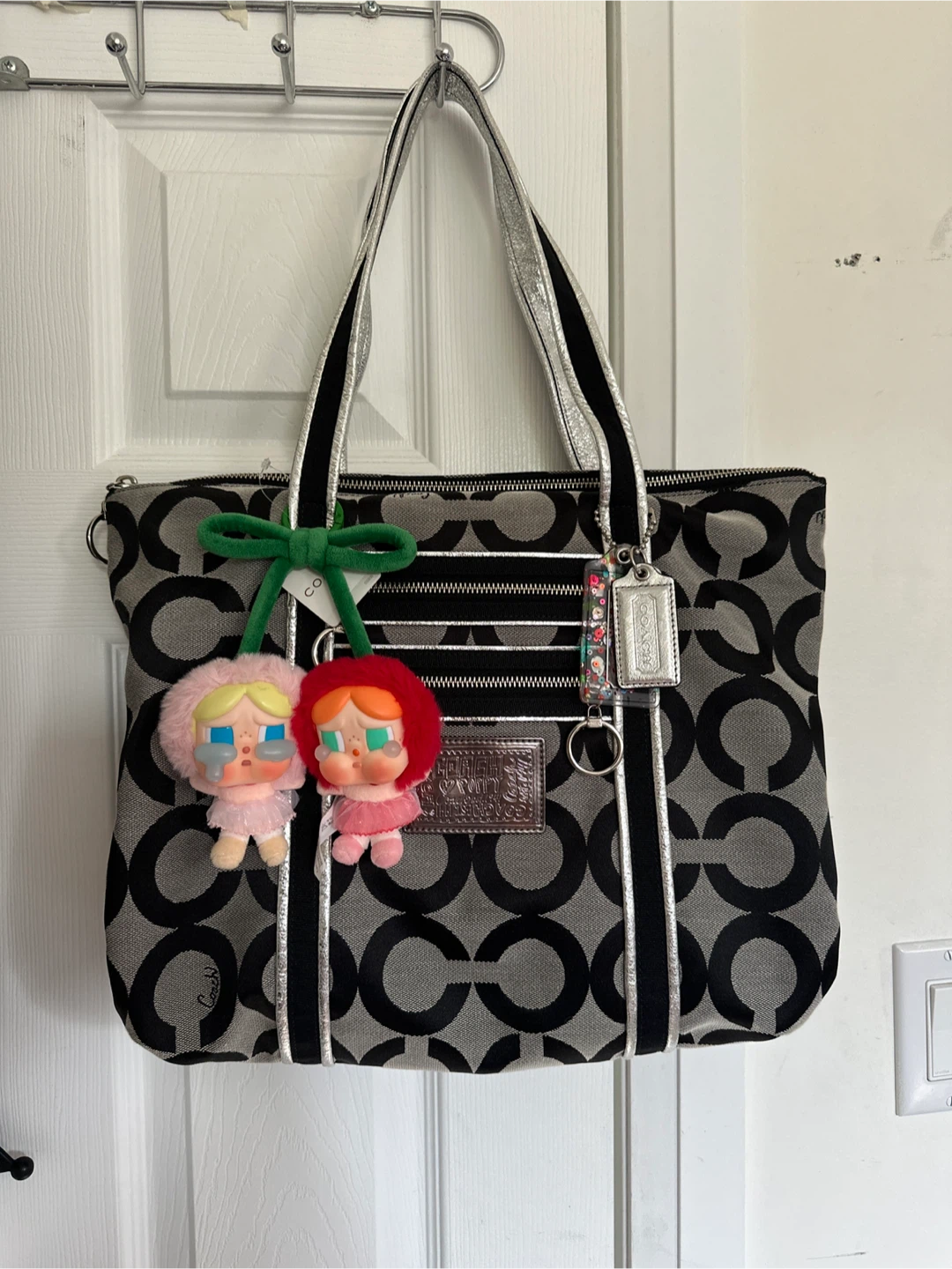 Coach Vintage Tote Bag in Black Gray 13826
