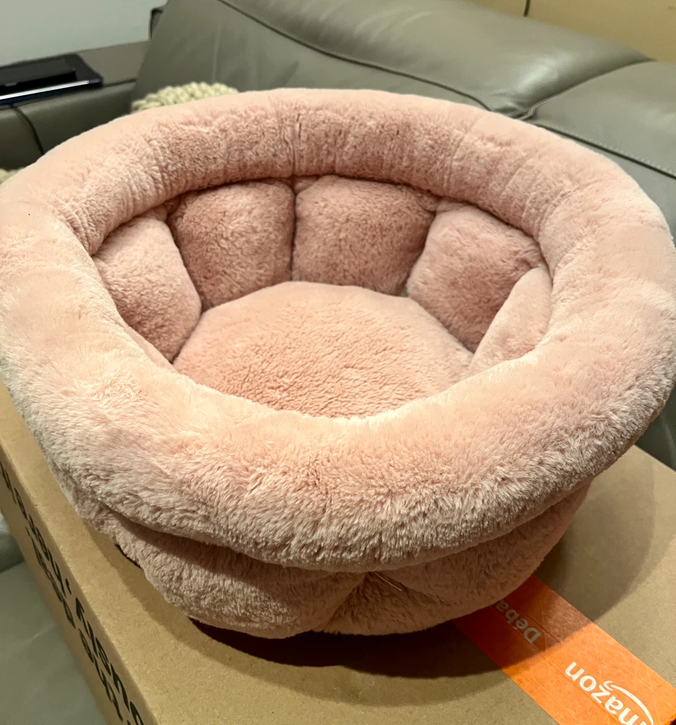 Pink Plush Pet Bed - photo 2