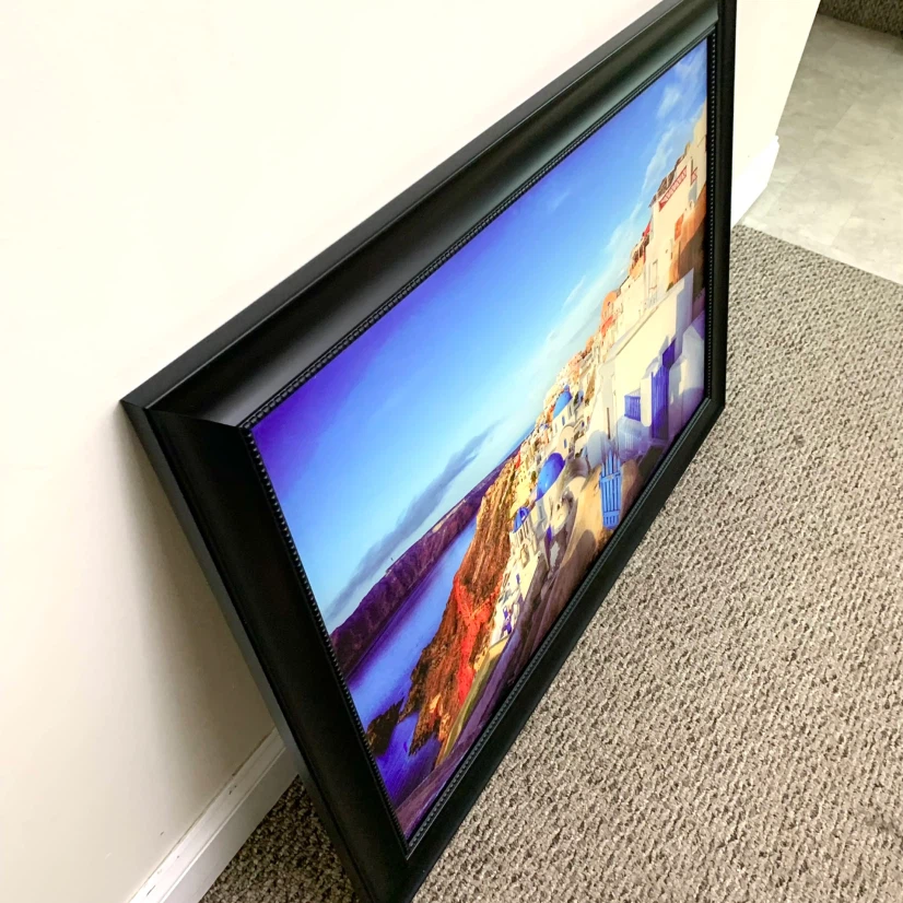 Santorini Greece Framed Wall Art Landscape Painting Decor - photo 3