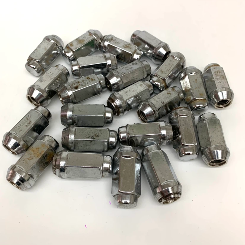25 Chrome Lug Nuts 14mm x 2.0 R13 Wheel Lug Nut Set Auto Parts