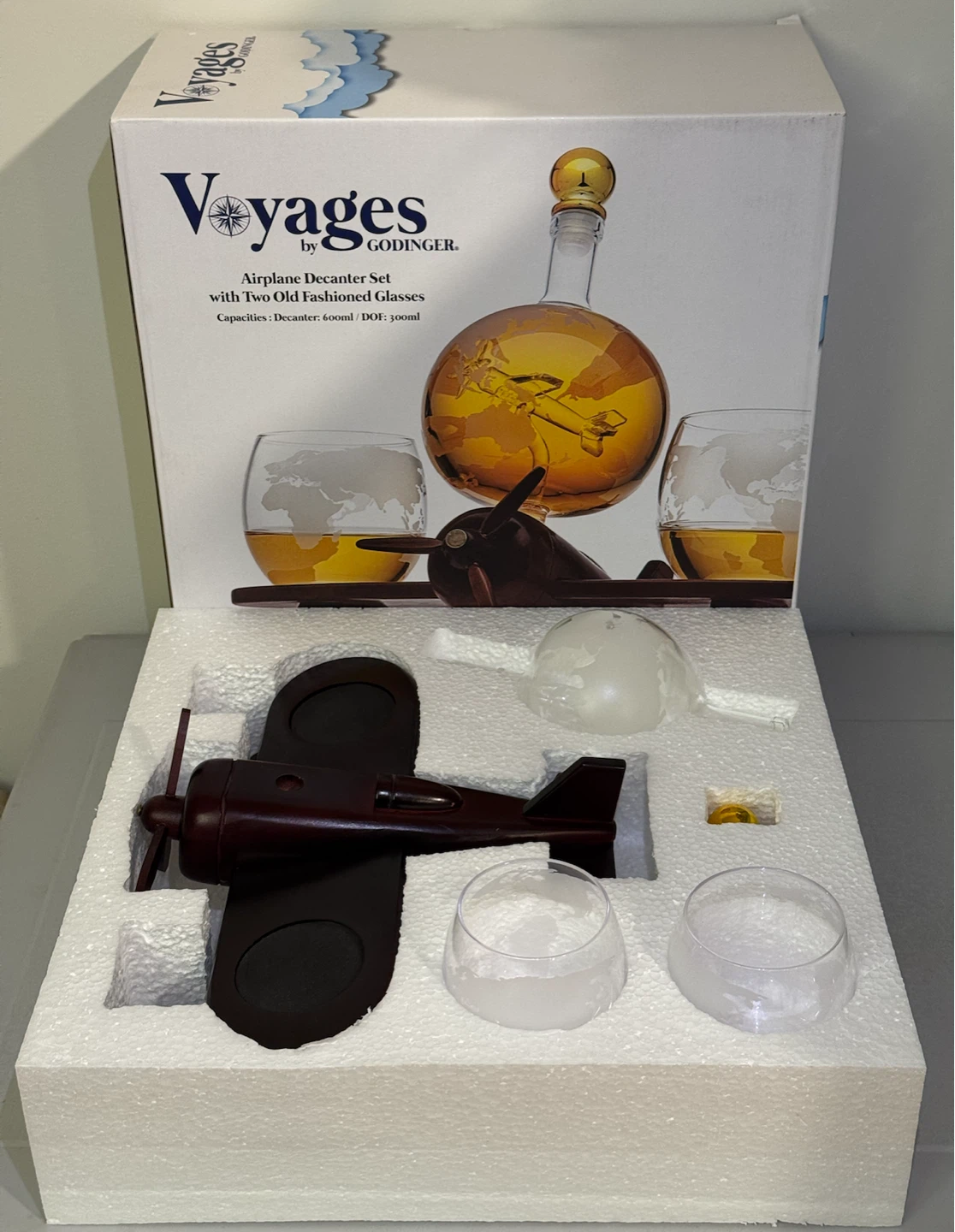 Godinger Airplane Decanter Set with 2 Glasses - photo 4